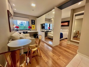 Apartment | Desk, laptop workspace, blackout drapes, soundproofing - LFlats Hotel Alameda Lorena Jardins (São Paulo)