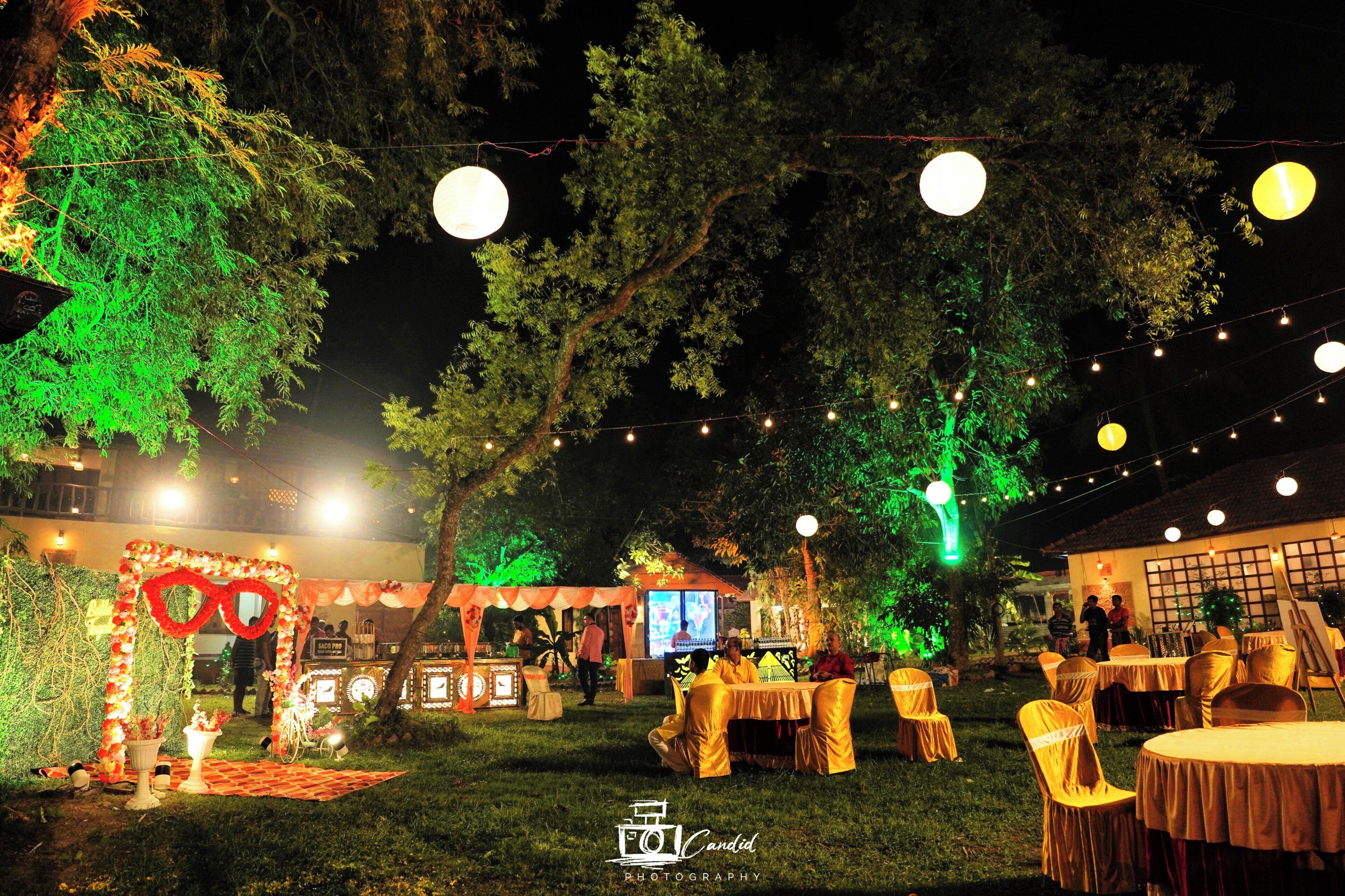 Outdoor wedding area