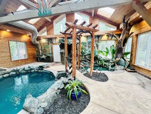 Indoor pool, a heated pool