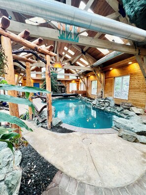 Indoor pool, a heated pool