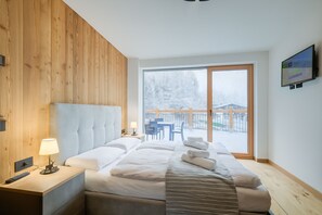 Familieleilighet, flere soverom, 2 bad, ved fjell (Edelweiss) | 2 soverom, wi-fi (inkludert) og sengetøy