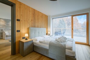 Familieleilighet, flere soverom, 2 bad, ved fjell (Edelweiss) | 2 soverom, wi-fi (inkludert) og sengetøy