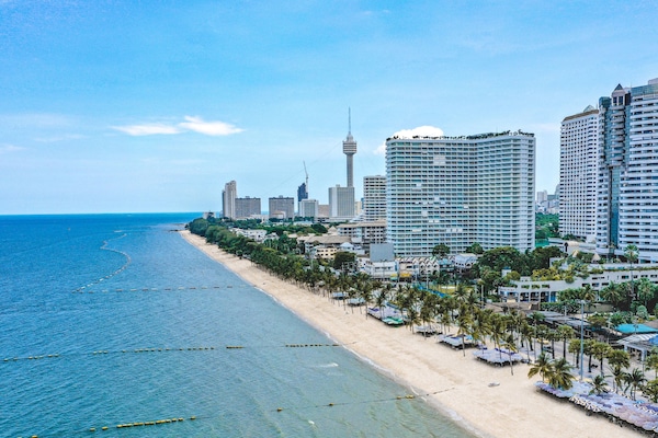 On the beach, beach shuttle, beach massages