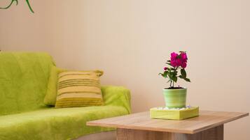 Apartment (Two Bedroom Apartment with Terrace) | Living room | 32-inch flat-screen TV with cable channels