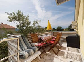 Apartment (Two Bedroom Apartment with Terrace) | Terrace/patio - Classic and Trendy Apartment With Terrace (Krk)