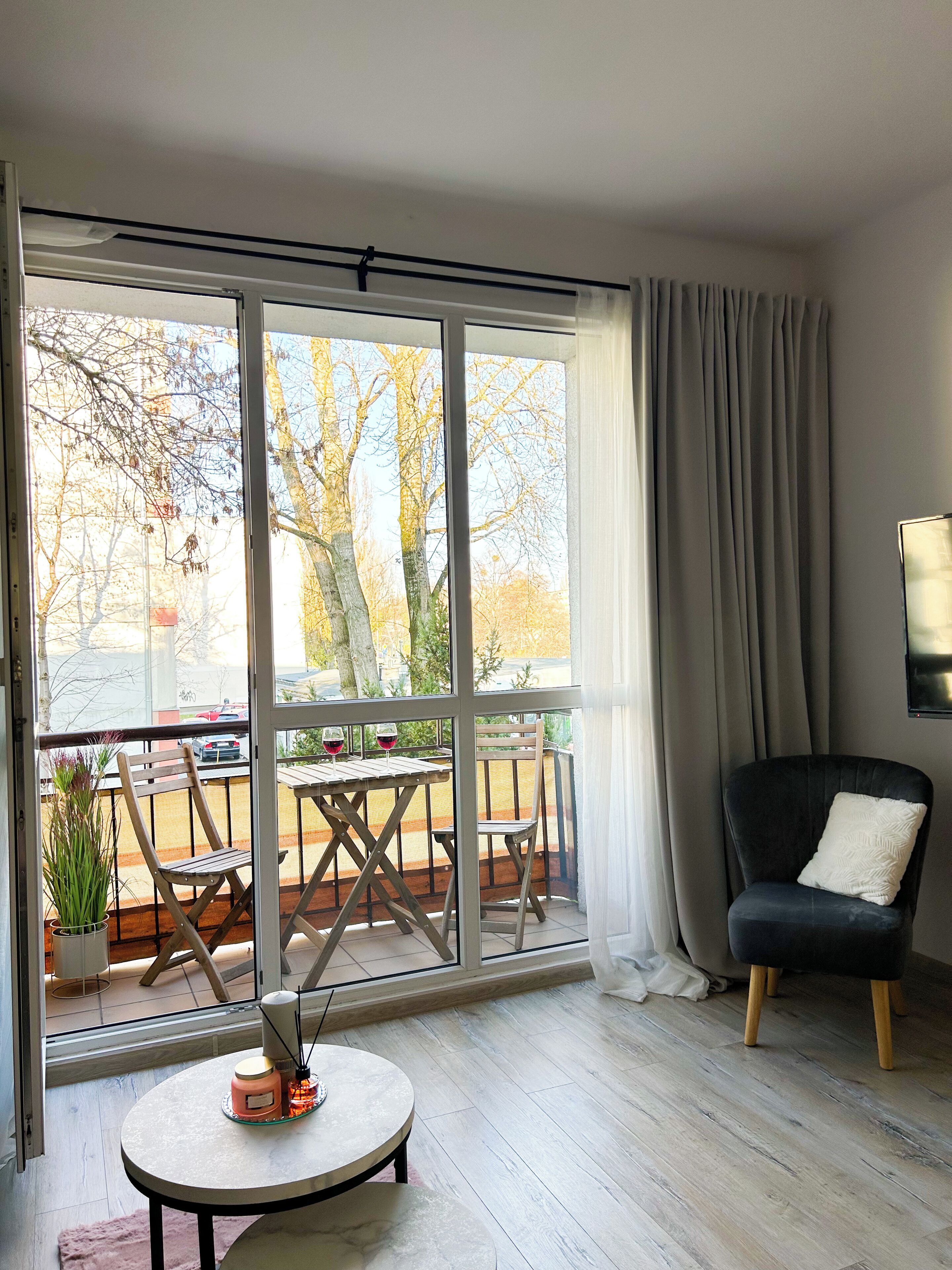 Lägenhet Deluxe - balkong - utsikt mot innergården | Balkong