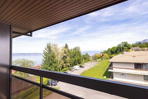 Classic Double or Twin Room, Balcony, Partial Lake View | View from room - Côté Lac Hostel (Neuvecelle)