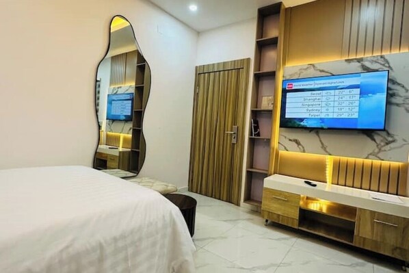 1 soverom, strykejern/-brett, wi-fi og sengetøy