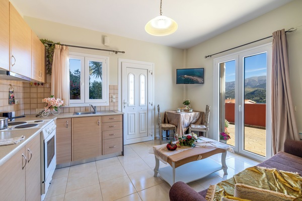 Comfort Apartment, 1 Double Bed with Sofa bed, Sea View | Living area | Flat-screen TV