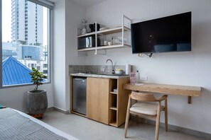 1 bedroom, iron/ironing board, WiFi, bed sheets - w* | Bright Loft w/ Magical Terrace in Bocagrande (Cartagena de Indias)
