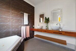 Hair dryer, towels