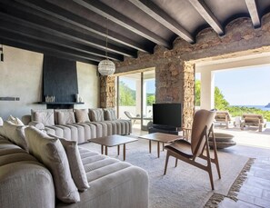 Villa | Living room - Lavish Villa Overlooking Es Vedra (Sant Josep de sa Talaia)