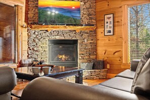 Smart TV, fireplace, video games