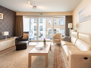 Apartment | Living room - Apartment by the Beach in Ostend With Terrace (Ostend)