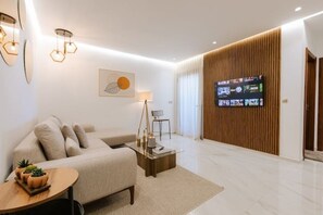 Living area - Sea View Apartment next to Marina Bay

 (Tangier)