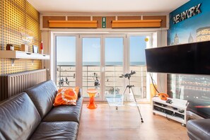 Living room - Vintage Apartment With sea View in Ostend (Ostend)