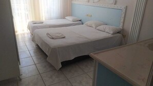 Comfort Quadruple Room, Balcony, Pool View | In-room safe, laptop workspace - Atlantik apart (Didim)