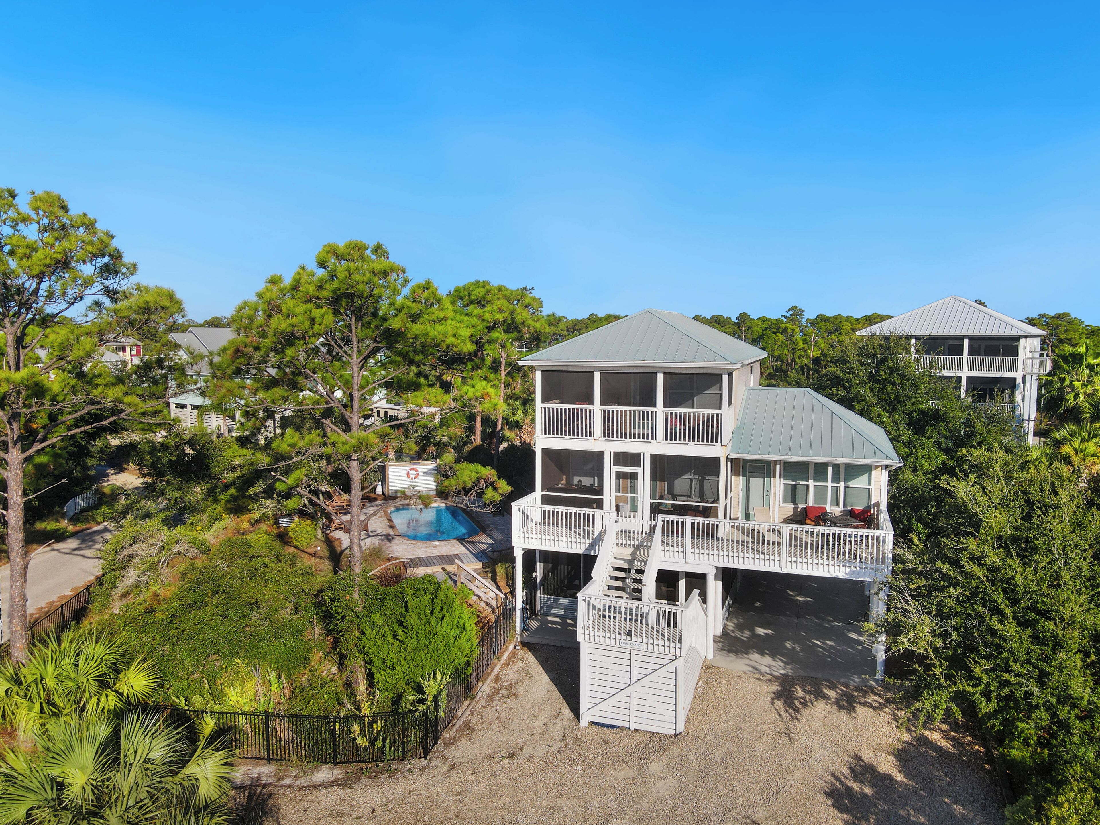 Aerial view of property