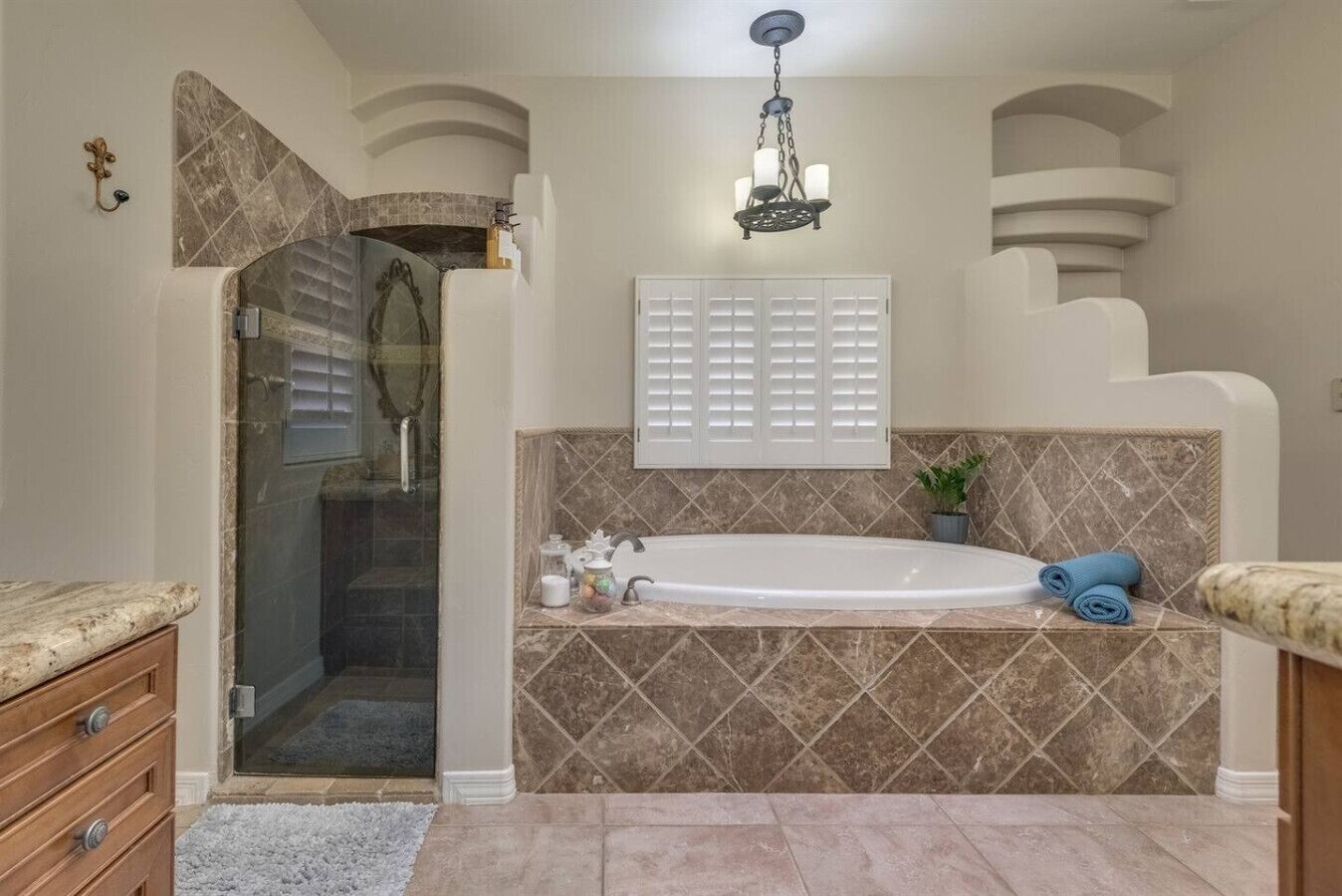 Hair dryer, towels