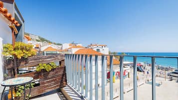 Dobbelt- eller tomannsrom – panorama, strandutsikt | Terrasse/patio