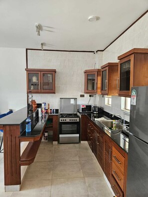 Vila, vista para o oceano | Cozinha privada