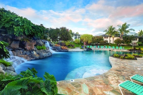 A heated pool