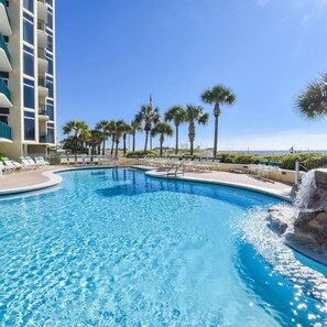 Outdoor pool, a heated pool - Destin Oceanfront Condo 3 Bed 3 Bath (Destin)