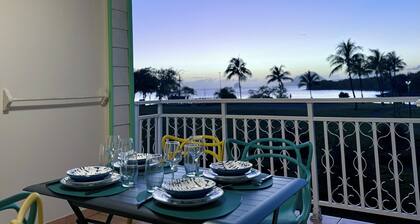 Studio Ti'Ben sea view in residence pierre et vacances with swimming pool