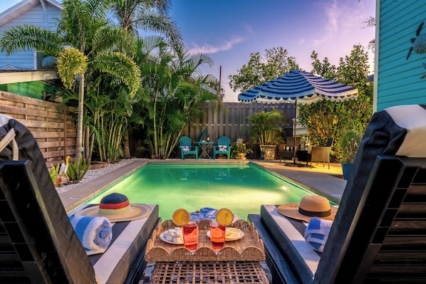 A heated pool