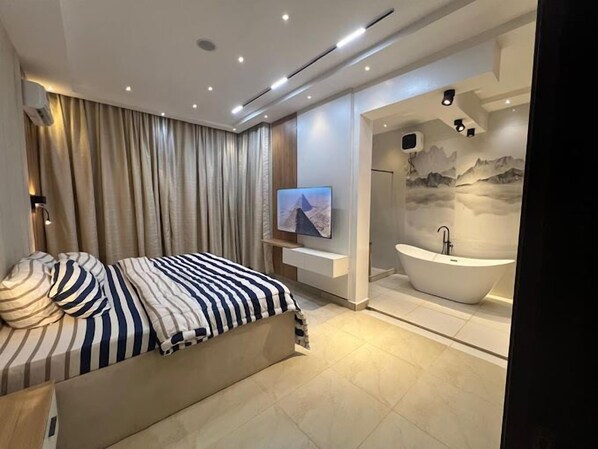 Appartement familial, balcon, vue sur la ville | 2 chambres, bureau, espace de travail pour ordinateurs portables