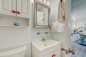 Hair dryer, towels