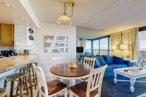 Dining - Beach condo with balcony, indoor/outdoor pools, game room & gym (Ocean City)