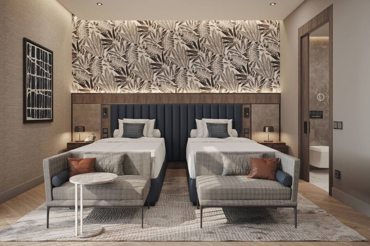 1 chambre, minibar, coffres-forts dans les chambres, bureau