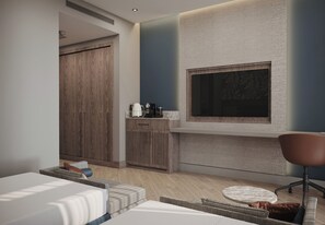 1 chambre, minibar, coffres-forts dans les chambres, bureau