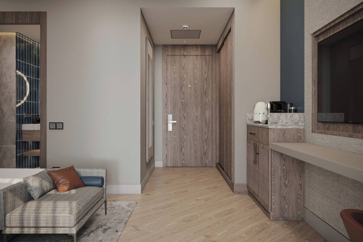 1 chambre, minibar, coffres-forts dans les chambres, bureau