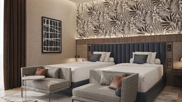 Deluxe kamer, 2 eenpersoonsbedden | 1 slaapkamer, een minibar, een kluis op de kamer, een bureau