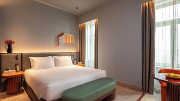 Hypo-allergenic bedding available, minibar (some free items)