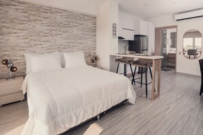 1 غرفة نوم وواي فاي وملاءات أسرّة