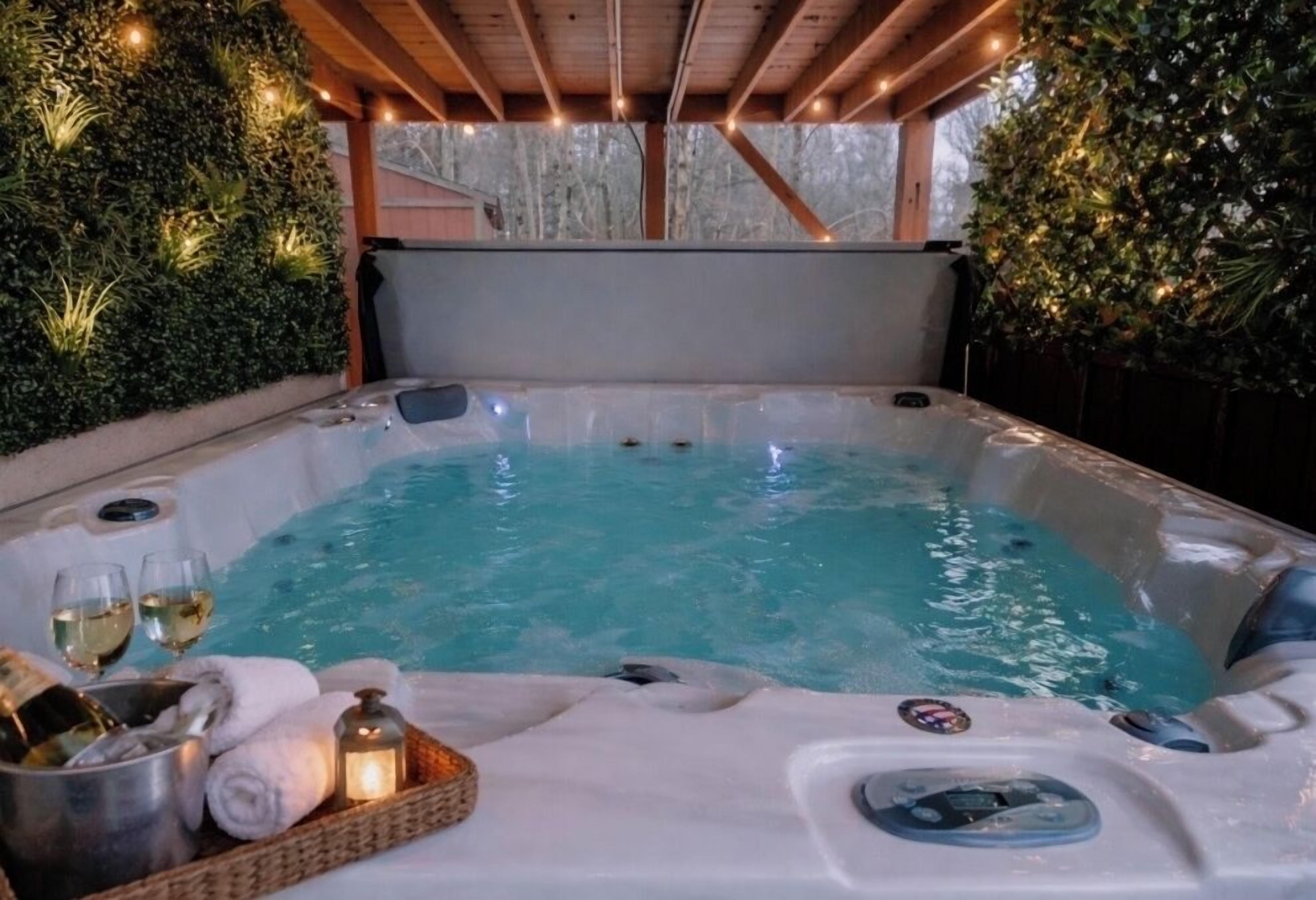 Outdoor spa tub