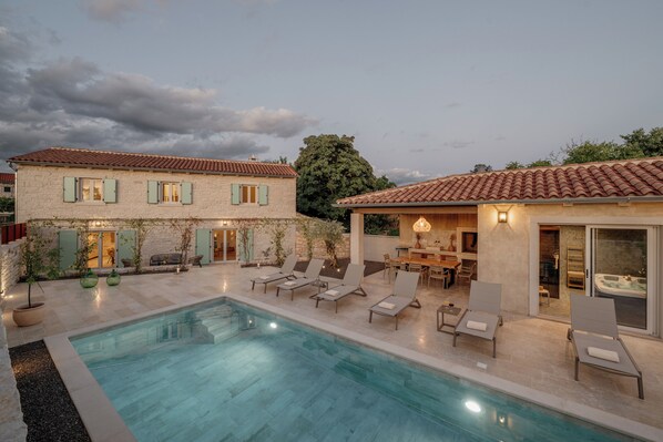 A heated pool