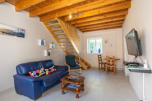 TV, DVD player, ping pong