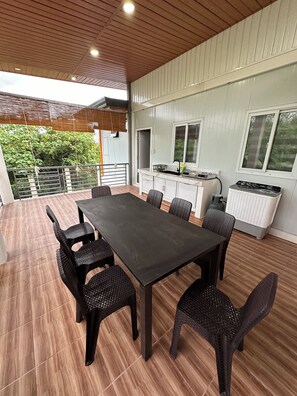 Outdoor dining - U Cube Staycation (Manaoag)