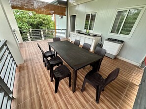 Outdoor dining - U Cube Staycation (Manaoag)