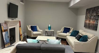 Cozy & spacious 2 bedroom basement apartment just 16 minutes from the airport.