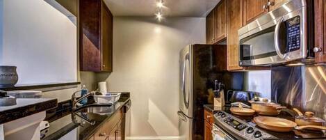 Microwave, oven, stovetop, dishwasher