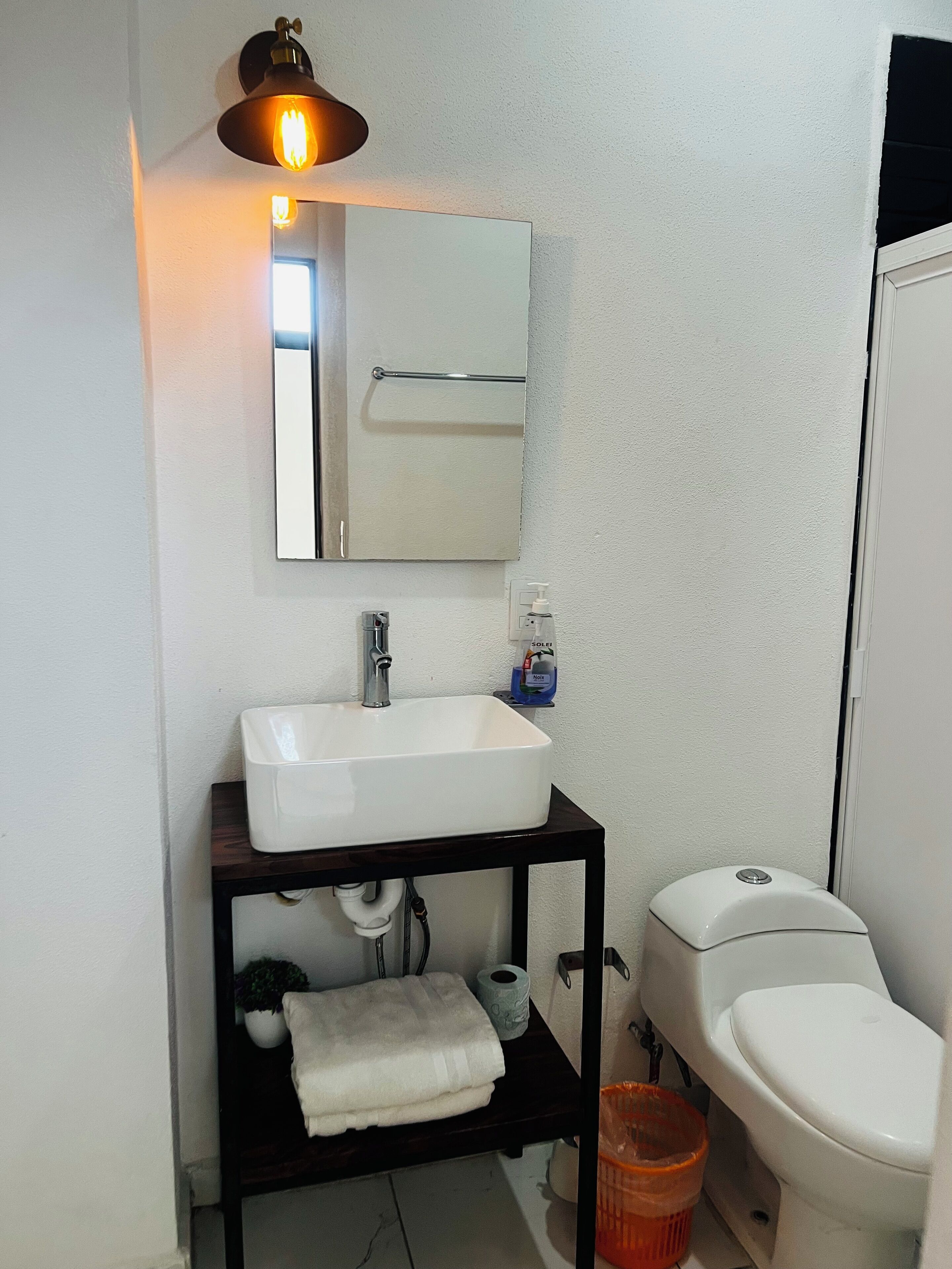 Towels, soap, toilet paper