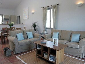 Classic House, 4 Bedrooms | Living room | Fireplace, DVD player - Luxurious Villa With Terrace in the Rural Chalais (Chalais)