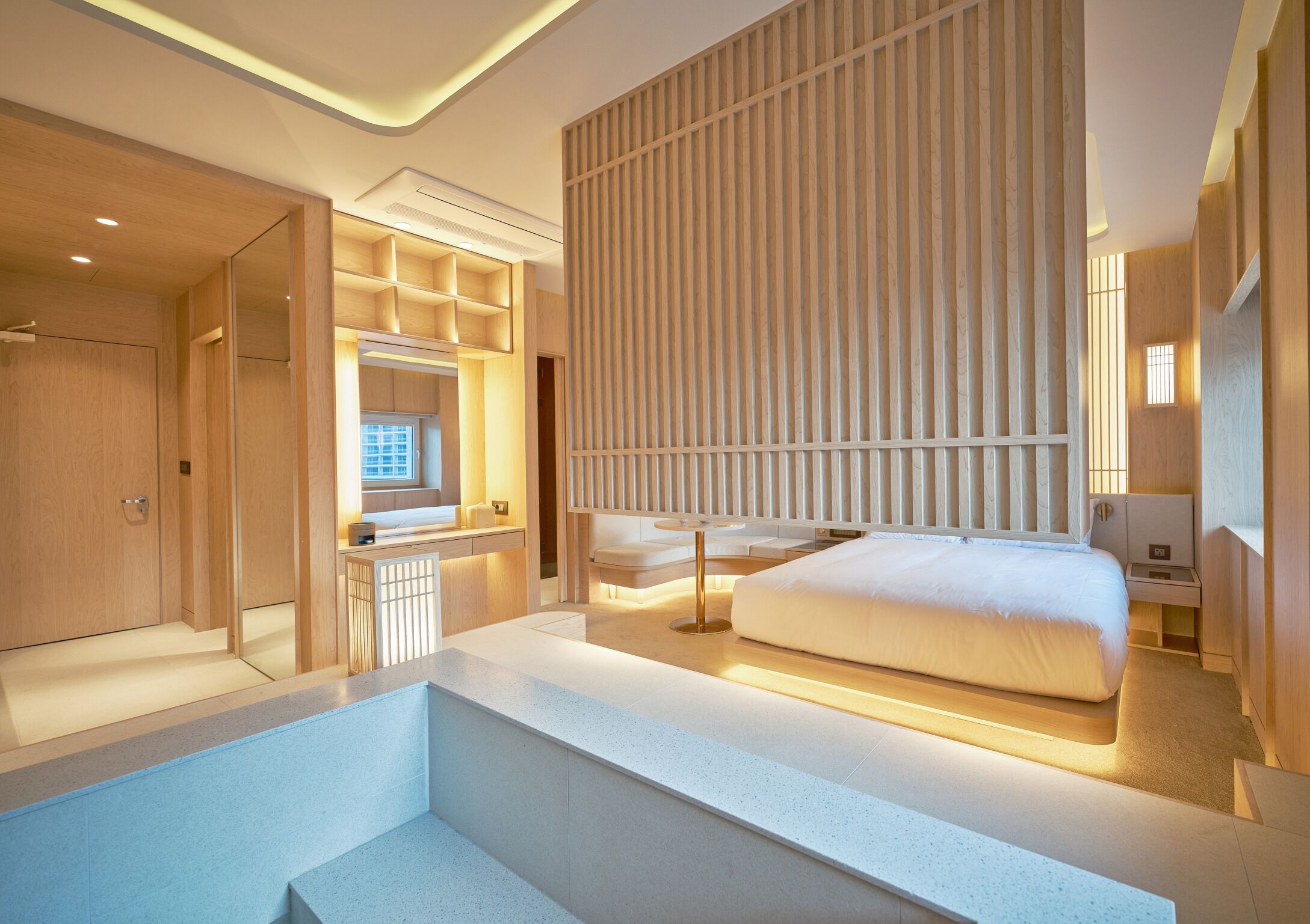 Deluxe Double Spa Room (Randomly Selected) | Verdunkelungsvorhänge, Bügeleisen/Bügelbrett, kostenloses WLAN