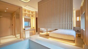 Deluxe Double Spa Room (Randomly Selected) | Verdunkelungsvorhänge, Bügeleisen/Bügelbrett, kostenloses WLAN