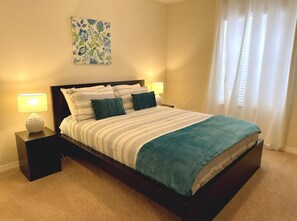 4 bedrooms, iron/ironing board, travel cot, WiFi